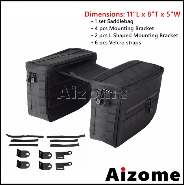 Motorcycle Saddle Storage Bags 1680 Denier Ballistic Nylon Side Tool