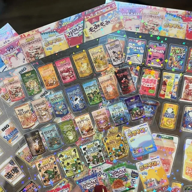 5pcs Snack Food Packaging Stickers 6