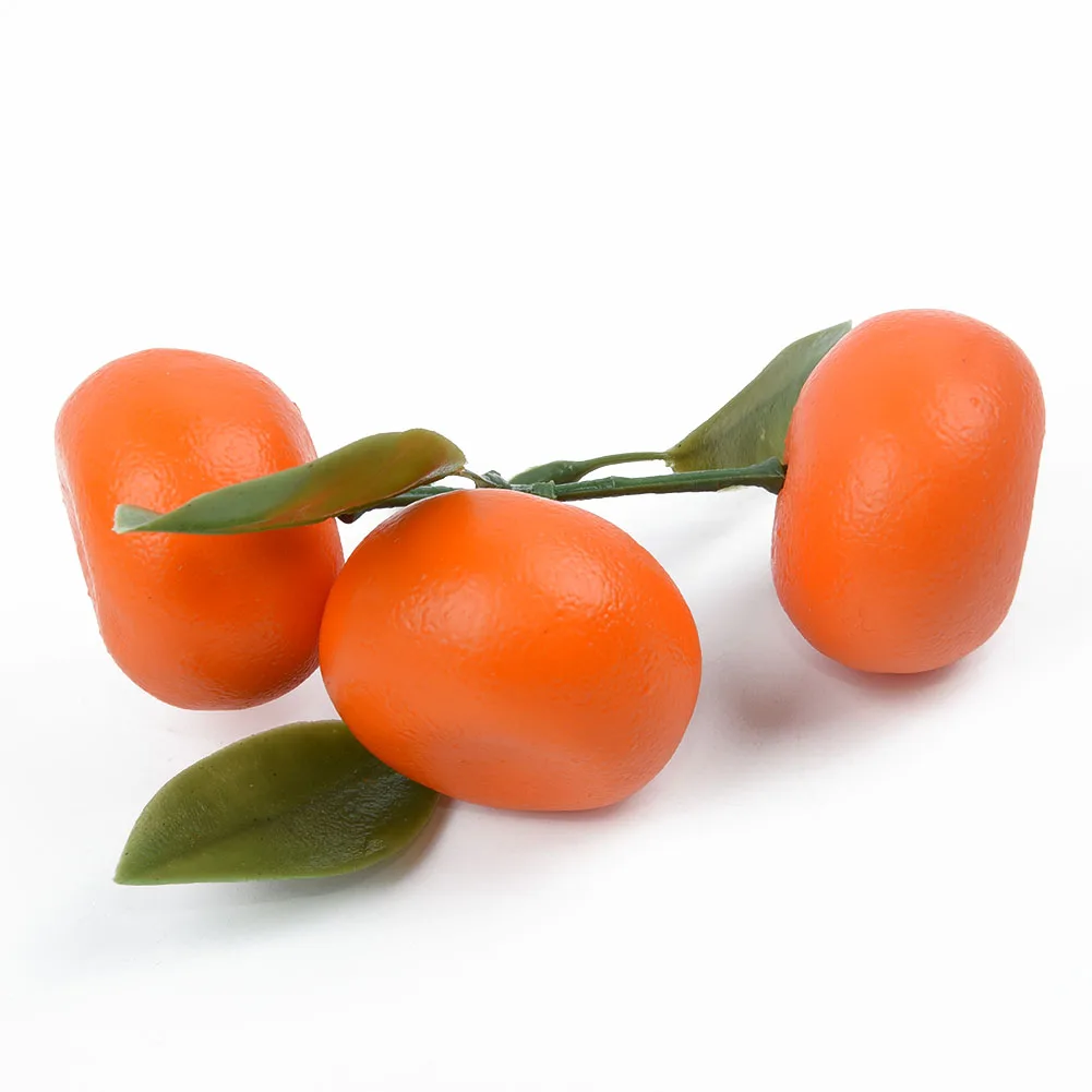 1 Stiel künstliche Frucht Mandarine dekorative Obst und Gemüse Küche gefälschte Display Lebensmittel für Home Decor Requisiten – Detail 12