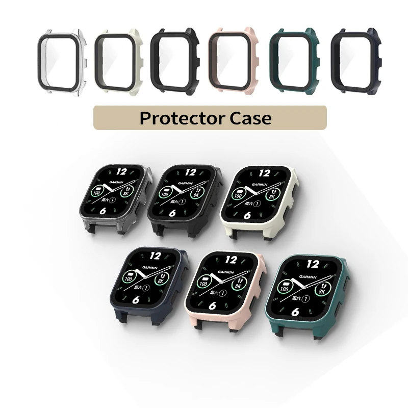 Premium Hard PC Case with Tempered Glass Screen Protector for Smartwatch Accessories