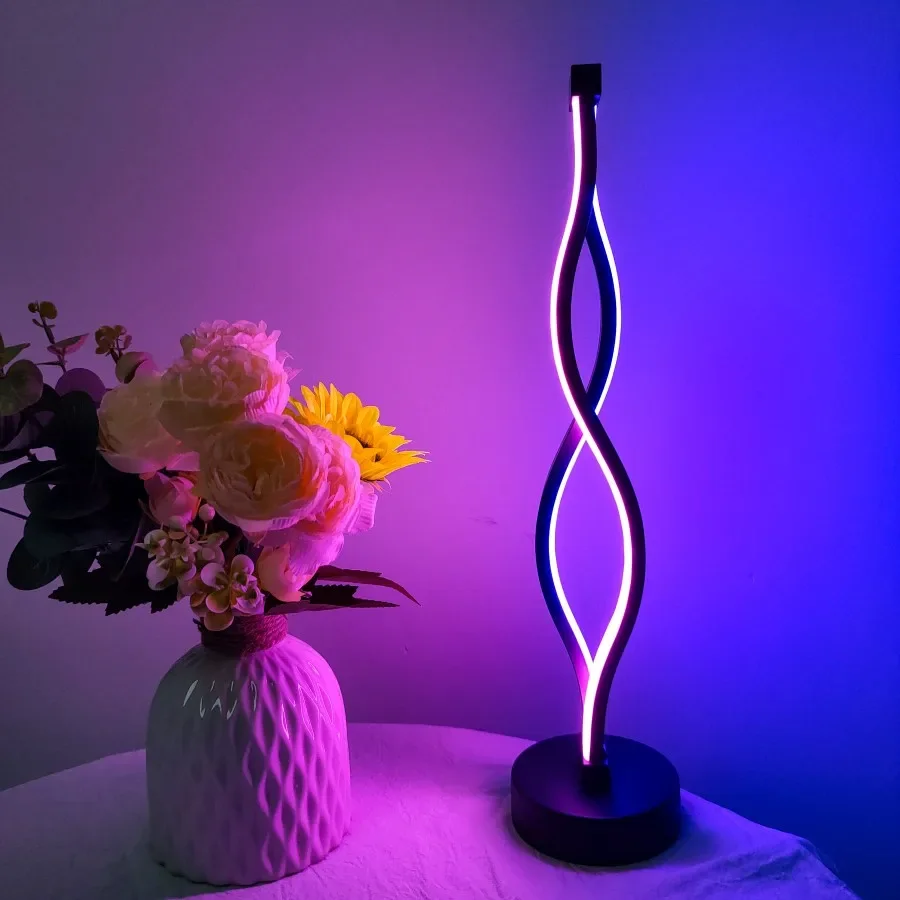 2 Color Adjustable Nordic Lamp Bedroom Bedside Lamp Minimalist Creative Personality Artistic Atmosphere Lamp for Bedroom