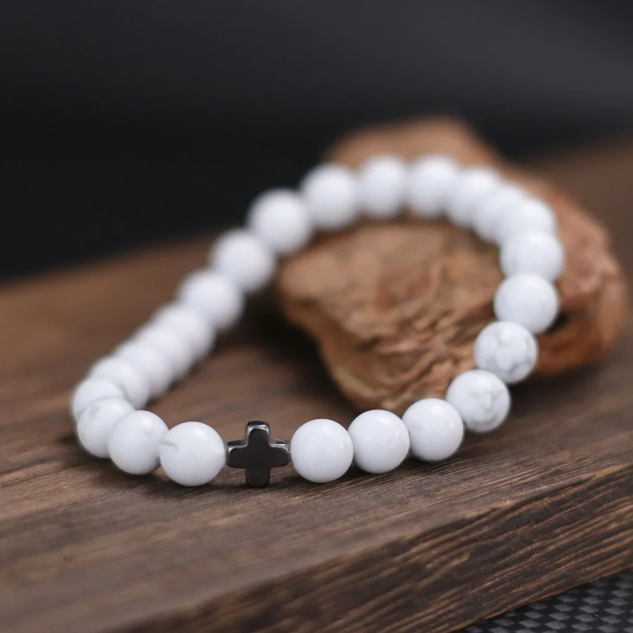 Minimalist Natural Stone Hematite Healing Bracelet