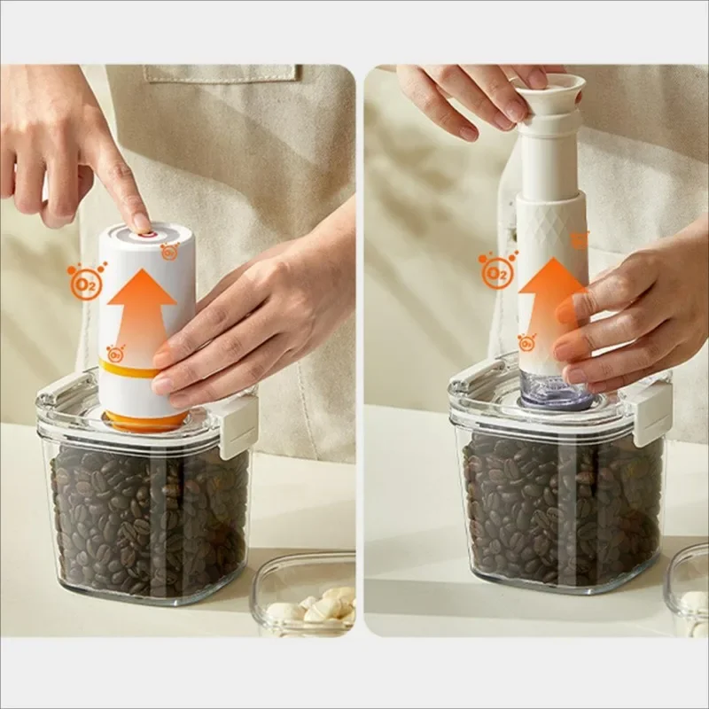 Vacuum Sealed Tank Food Keep-Fresh Moisture-proof Sealed Jars Box Grain Storage Container Kitchen Transparent Vacuum Pump Tank 4