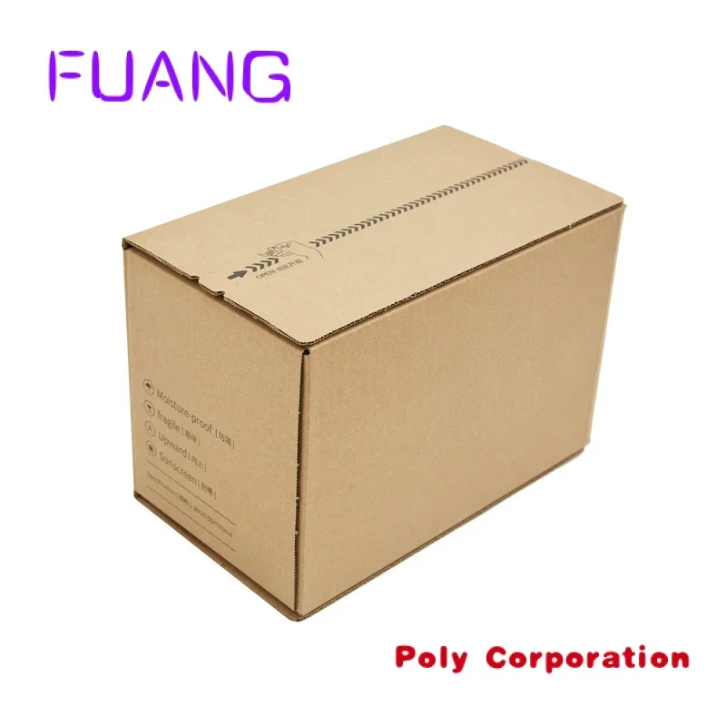 

Custom IN STOCK eco friendly custom logo carton kraft corrugated cardboard packaging mail postal mailer spacking box for small