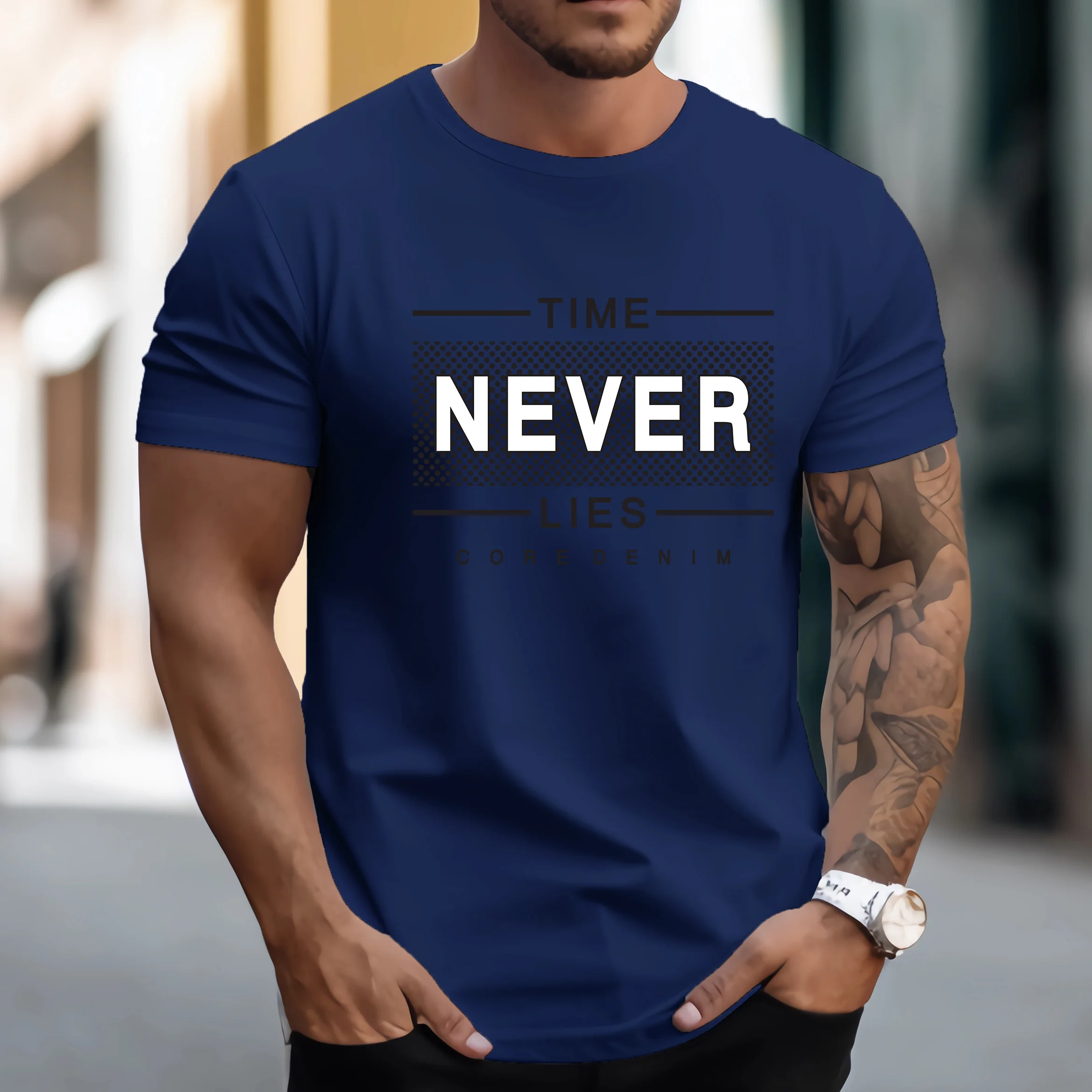 

Футболка мужская с круглым вырезом, модная повседневная рубашка без пальцев, с принтом и короткими рукавами, дышащая уличная одежда оверсайз, лето 2024