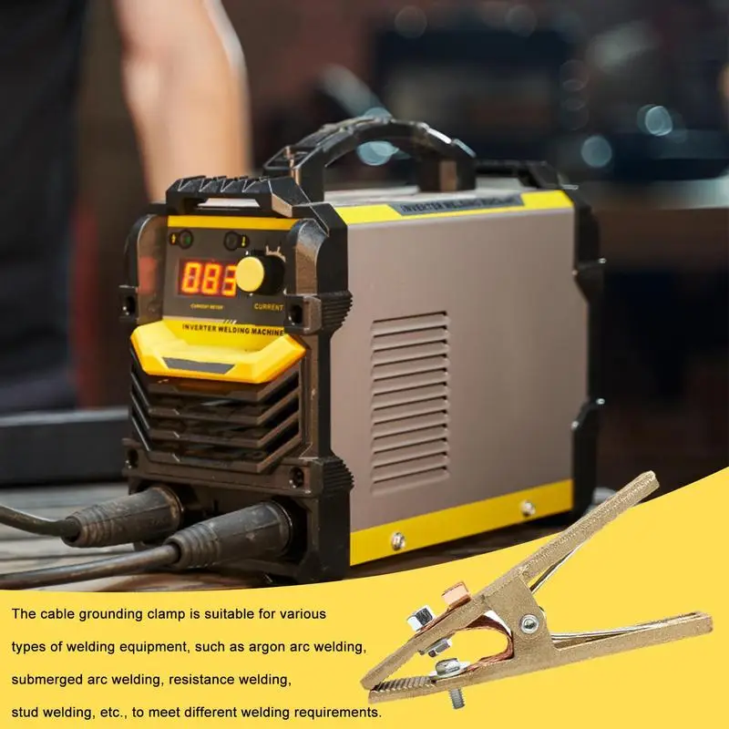 Welding Ground Clamp A-Shape Manual Copper Earth Clip 260/300/500A Welding Ground Copper Clamp For Welder For MIG MMA TIG ARC