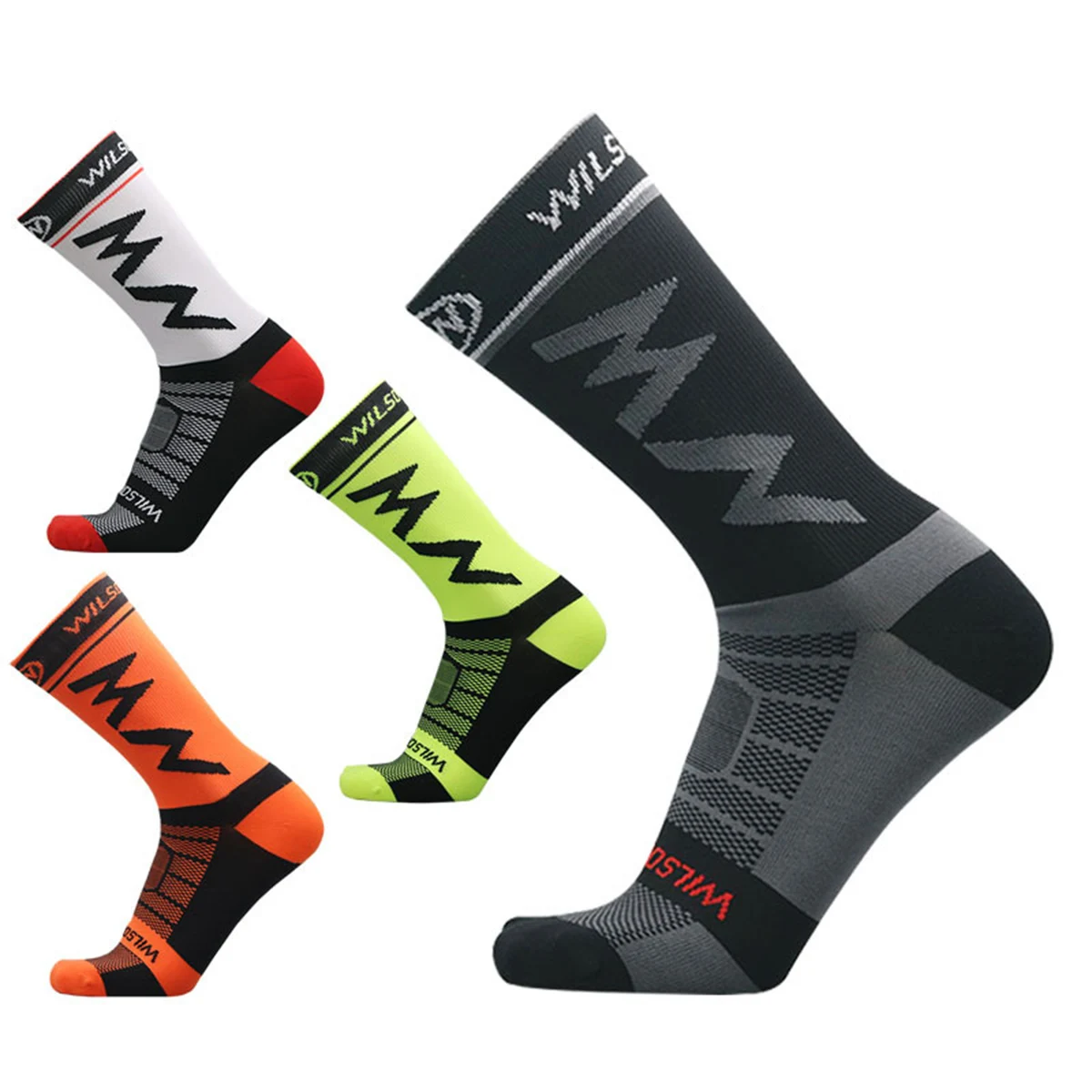 

MagiMobo Mid Tube Men Outdoor Socks Nylon Breathable Running Climbing Socks of 2/4pairs