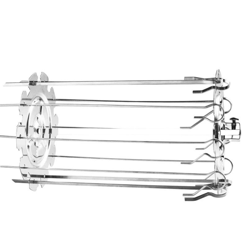 304 Stainless Steel Rotating Grill Skewers BBQ Grill Cage Air Fryer Lamb Skewers