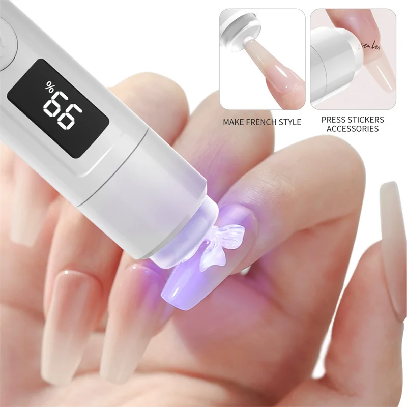 Handheld Mini UV LED Nail Lamp Rechargeable Mini UV Led Lamp for Nails Gel Dry Portable Gel Lamp UV Nail Art Mini Nails Dryer