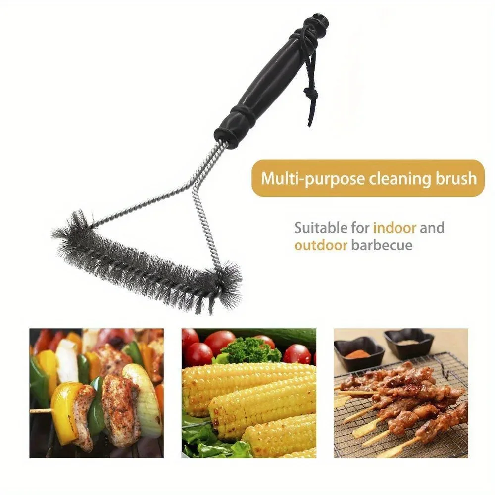 BBQ Grill Barbecue Brushes Portable Stainless Steel Anti Rust Clean Accessories Cleaning Barbecue Wire Brush Cooking Tools
