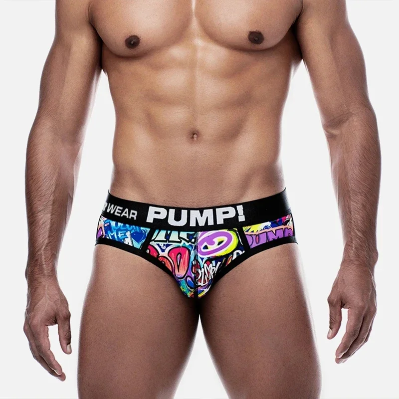 Sous-vêtements d'été pour hommes : Slips à imprimés amusants, caleçons graffiti, jockstraps taille basse, rehausseurs de fesses, sous-vêtements masculins