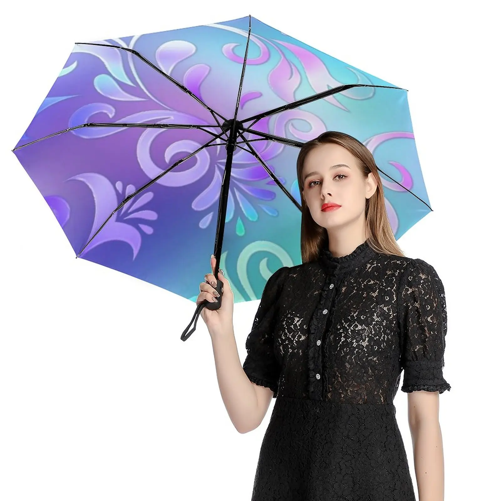 

Automatic Umbrella Rain Sun Rain Anti Uv Windproof Beach Umbrella Girl Parasol Folding Parasol Umbrellas Rain Women Portable106