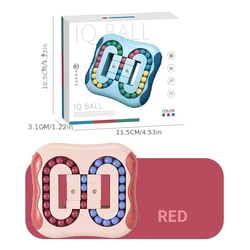Magic Bean Rotating Puzzle Toy - Educational Fidget Game (Red)