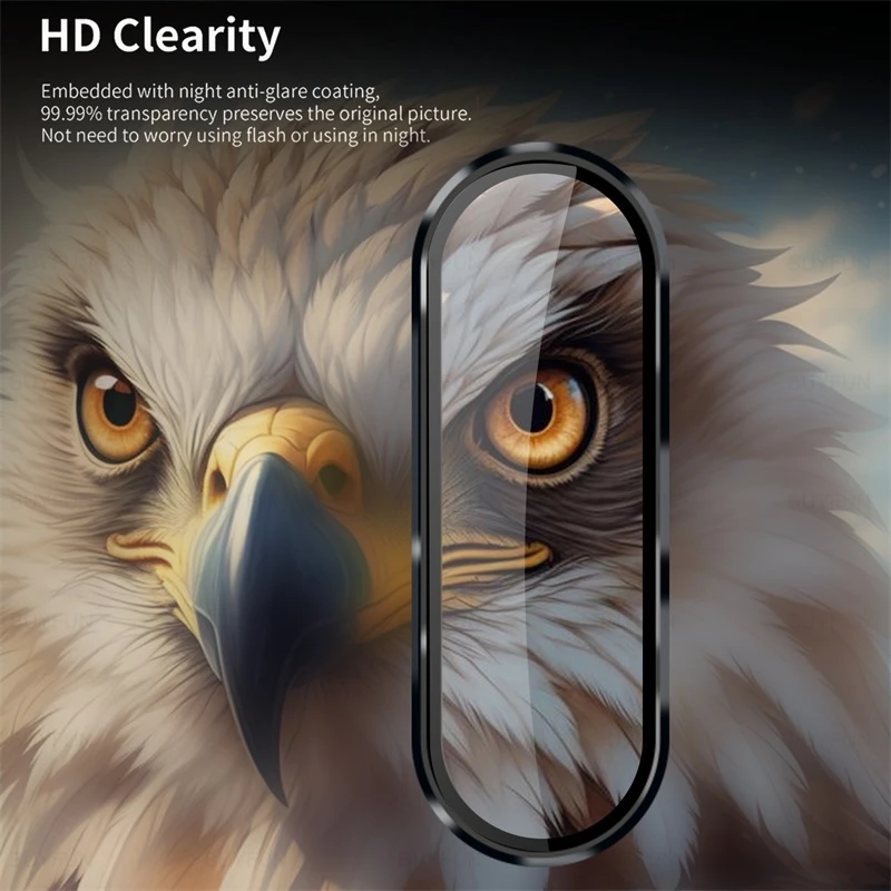 Aluminum Alloy Tempered Glass Camera Lens Protectors Case