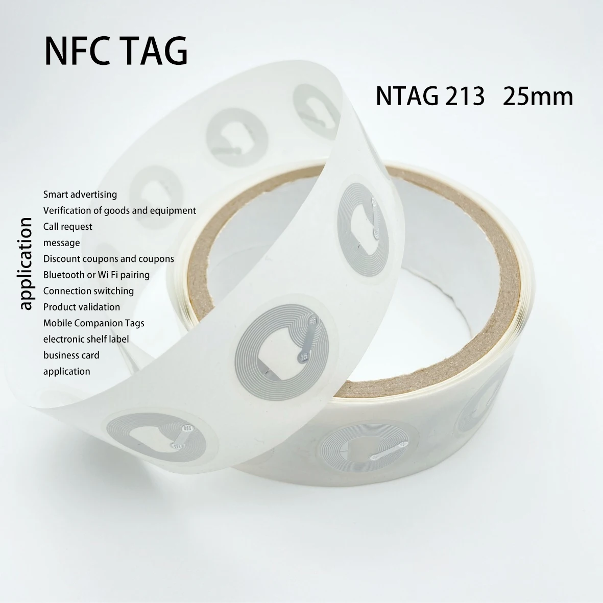 ֿ    NFC ƼĿ , ISO14443A13.56 MHz N213  ± RFID ±   NFC ޴, 25mm, 50 