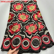 

Guaranteed Quality Nigerian ​African Rotten fancy Lace Shining ​Abrasion-Resistant Fabric For Sewing Clothes XKNE13013