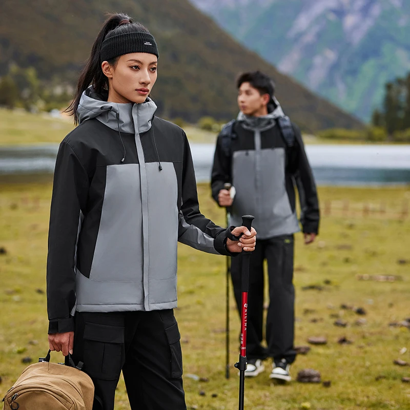 Men's Hiking Jacket Waterproof Windproof Windbreaker Women Fabric Wear Resistant Antiscratch Coat Camping Trekking Jackets 5