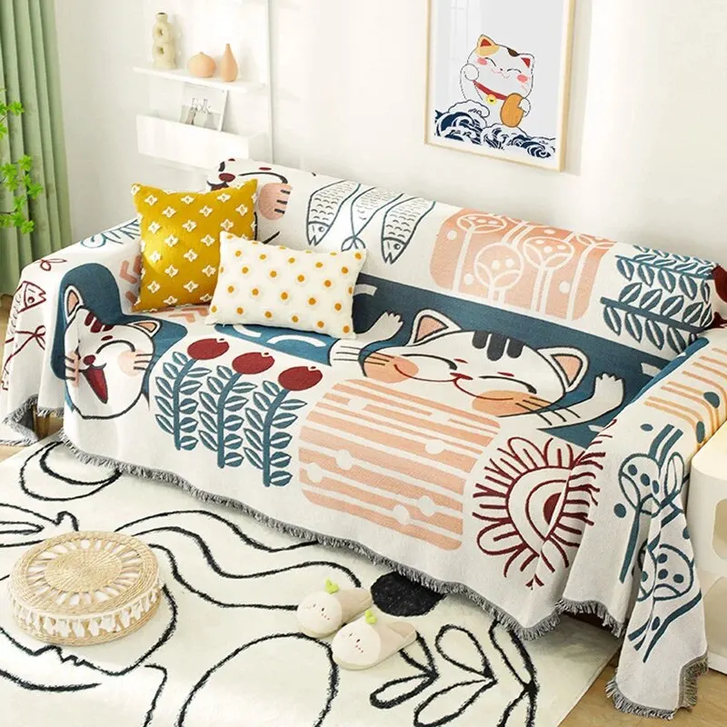 Sofa Cushion Cover 180*230CM Luxury Cartoon Seat Sofa Covering Pet Practical Furniture Protection