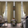 Set Of 4 Curtains, Solid Color Simple Rod Pocket Blackout Curtains, Suitable For Living Room, Office, Home, Bedroom Decoration 5