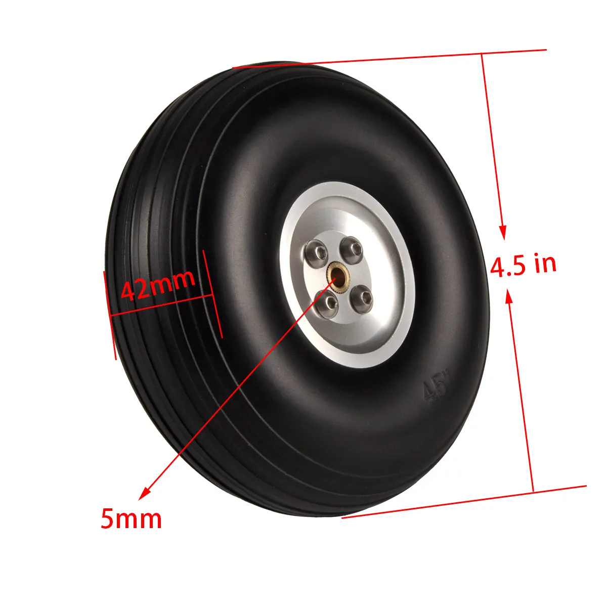 thumbnail image 2 of DMiotech 4.5 Inch PU Sponge Wheels - 2 Pack RC Model Tires For Cars, Airplanes & DIY Projects 2 of 12