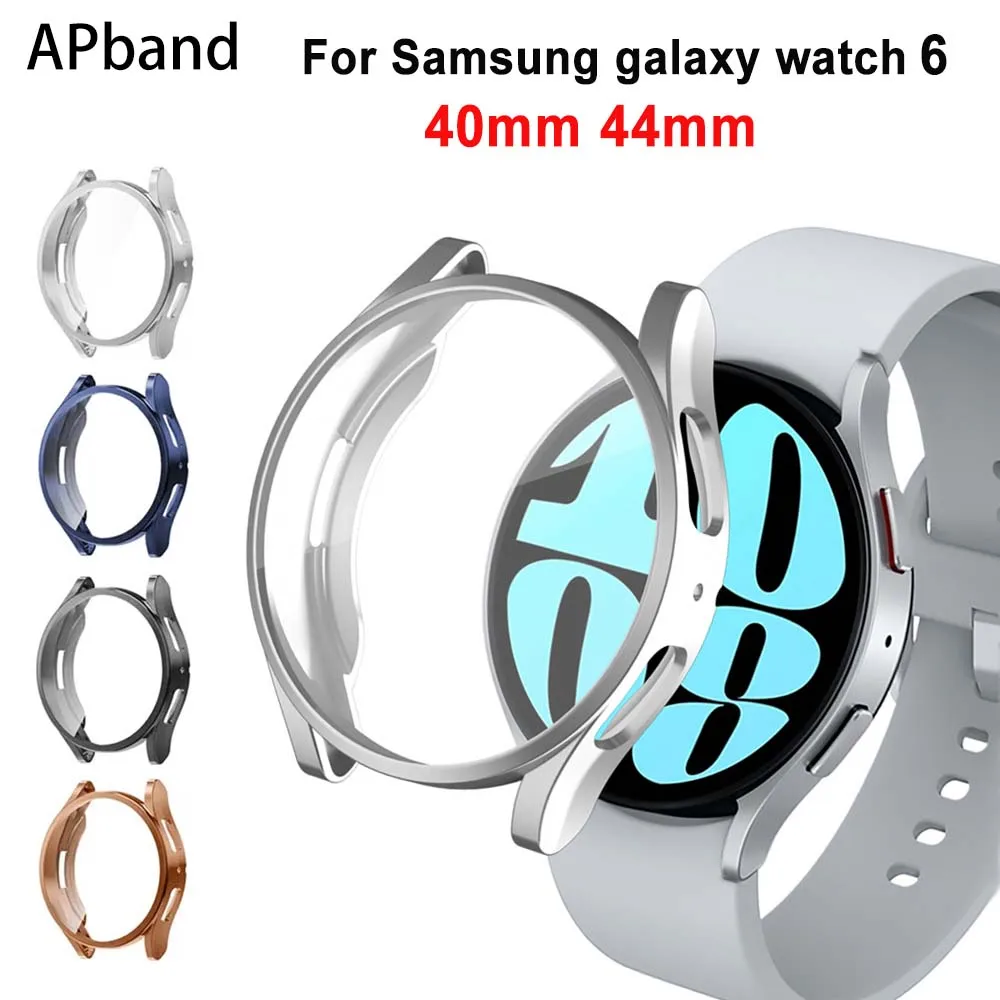 Custodia In Tpu Per Samsung Galaxy Watch 6 44Mm 40Mm Pellicola Salvaschermo Placcata All-Around Paraurti Shell Galaxy Watch 6 40Mm 44Mm Cover