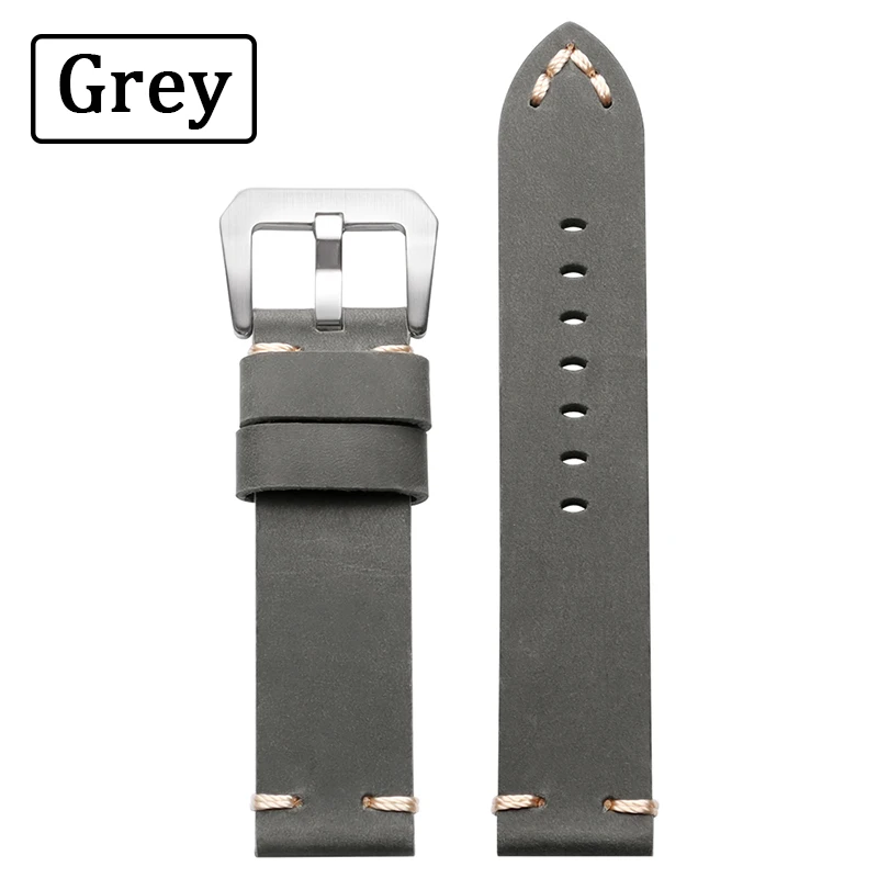 Vintage Crazy Horse Cowhide Leather Watch Band - Sport Replacement Bracelet