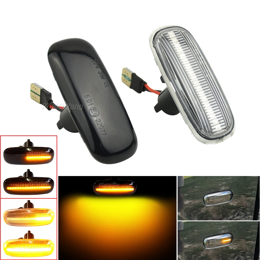 

2pcs For Audi A2 A3 8L A4 B5 Avant A6 4B C5 A8 4D TT 8N LED Dynamic Turn Signal Side Marker Light Sequential Indicator Blinker