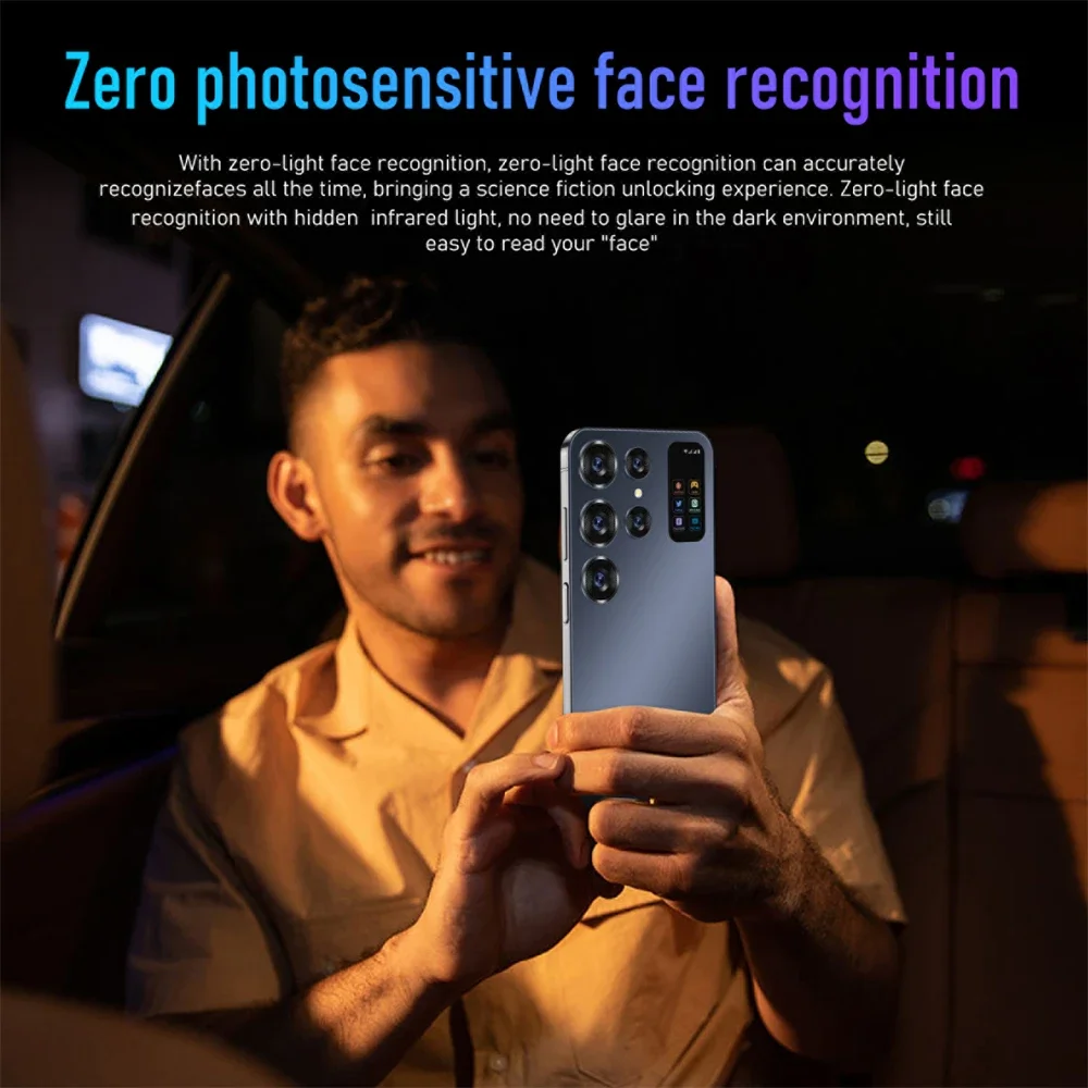 2024 Original S24 Ultra Smartphone 5G 7.0HD 16G+1T Dual Sim Cellphones Android Cell Phone Face Recognition 7000mAh Mobile Phone 6