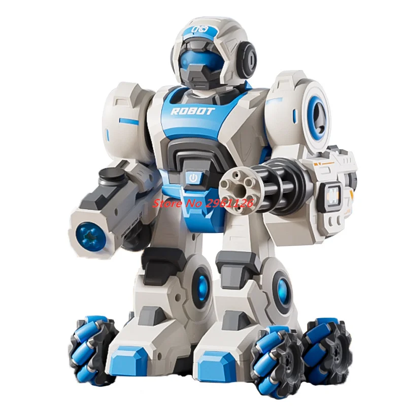 New Watch Remote Control Robot Smart Electric 2.4G Lighting Smoking 360° Rotation Lanuch Bullet Robot Toy Boy Kid Gifts 5