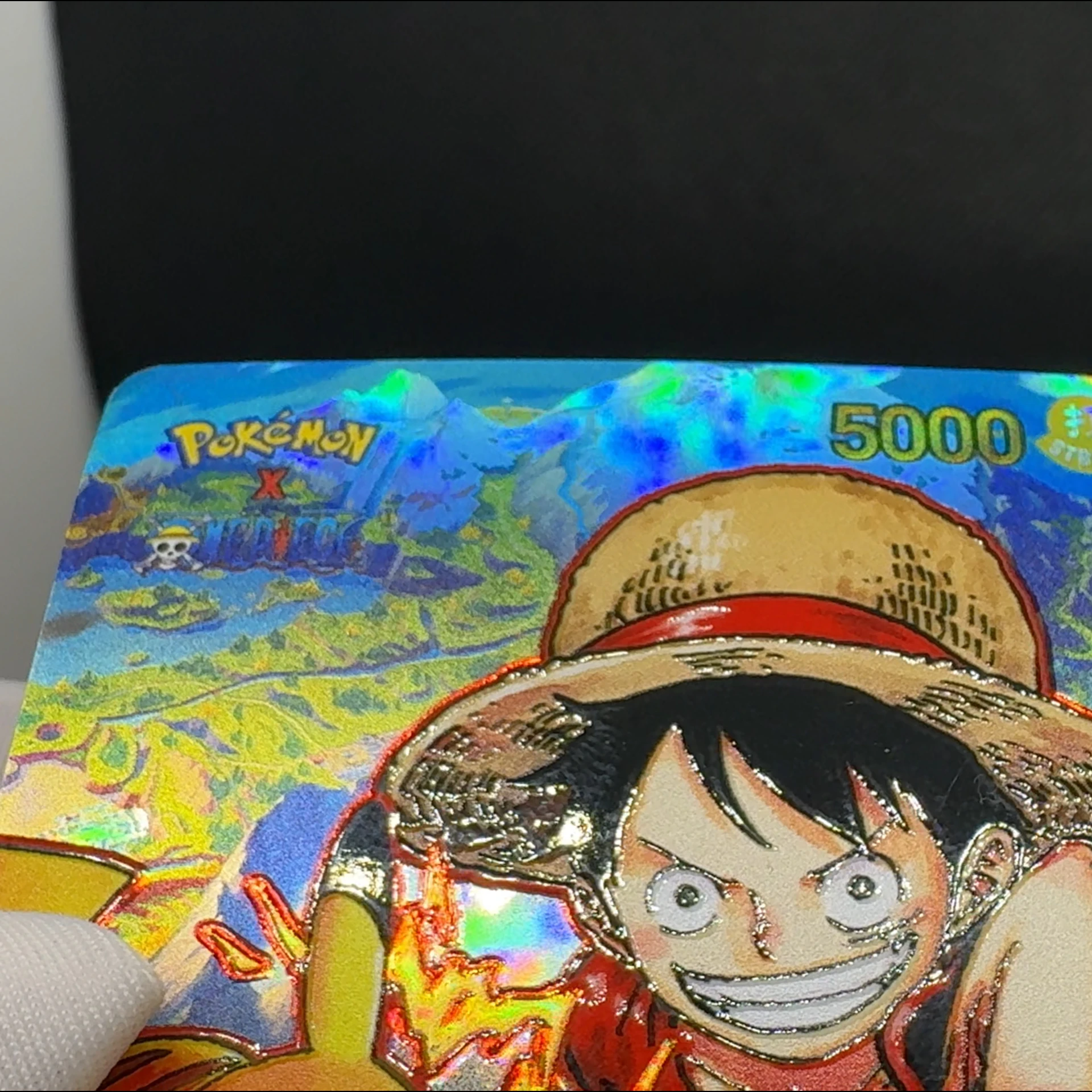 One Piece TCG OPCG English Leader card Luffy x Pikachu EB02