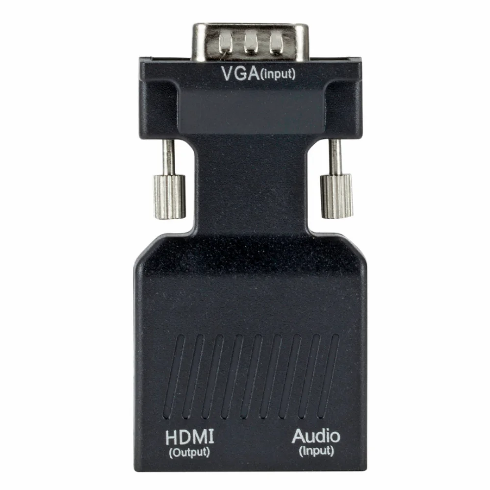 PzzPss 1080P VGA to HDMI-compatible Video Converter With 3.5Mm Audio Cable Male To Female Adapter For PC Laptop To Monitor