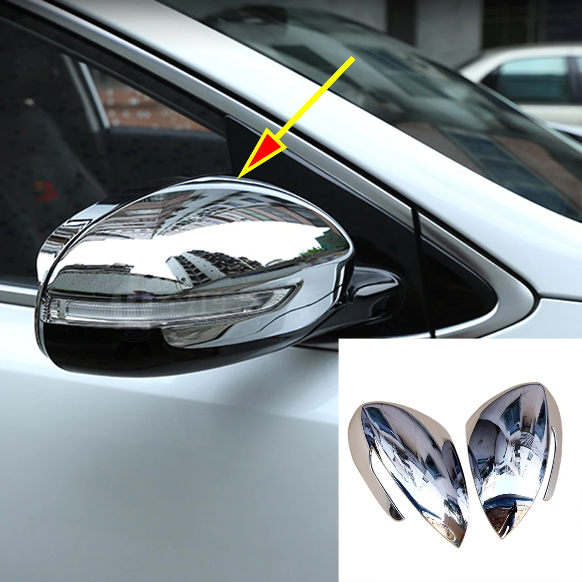 

Pair Abs Chromed Side Wing Door Rearview Mirror Cover Trim For Kia Sportage QL 2016 2017 2018 Car Accessories