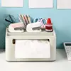 Tissue Box Napkin Holder Remote Control Storage Desk Organizer Office Multifunctional Sundries Container Storage Home 3