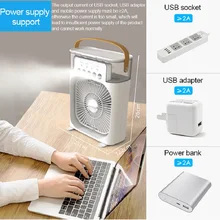  2022 Multifunction Water Spray Mist Fan Air Cooler fan USB Electric Fan Portable Fan Air Conditioner Humidifier Fan for Home 