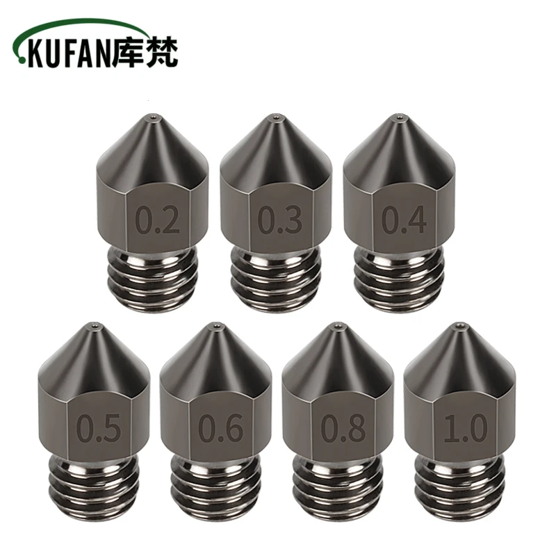 5/3/1 MK7 MK8 Nozzle Super Hard Steel Mold Steel Corrosion-Resistant Extruder Threaded 1.75mm 3D Printer Nozzle for Ender3 Pro toaiot helical gear high hardness strength mold steel material 3d printer upgraded gear for mini v1 v2 sherpa extruder dual gear