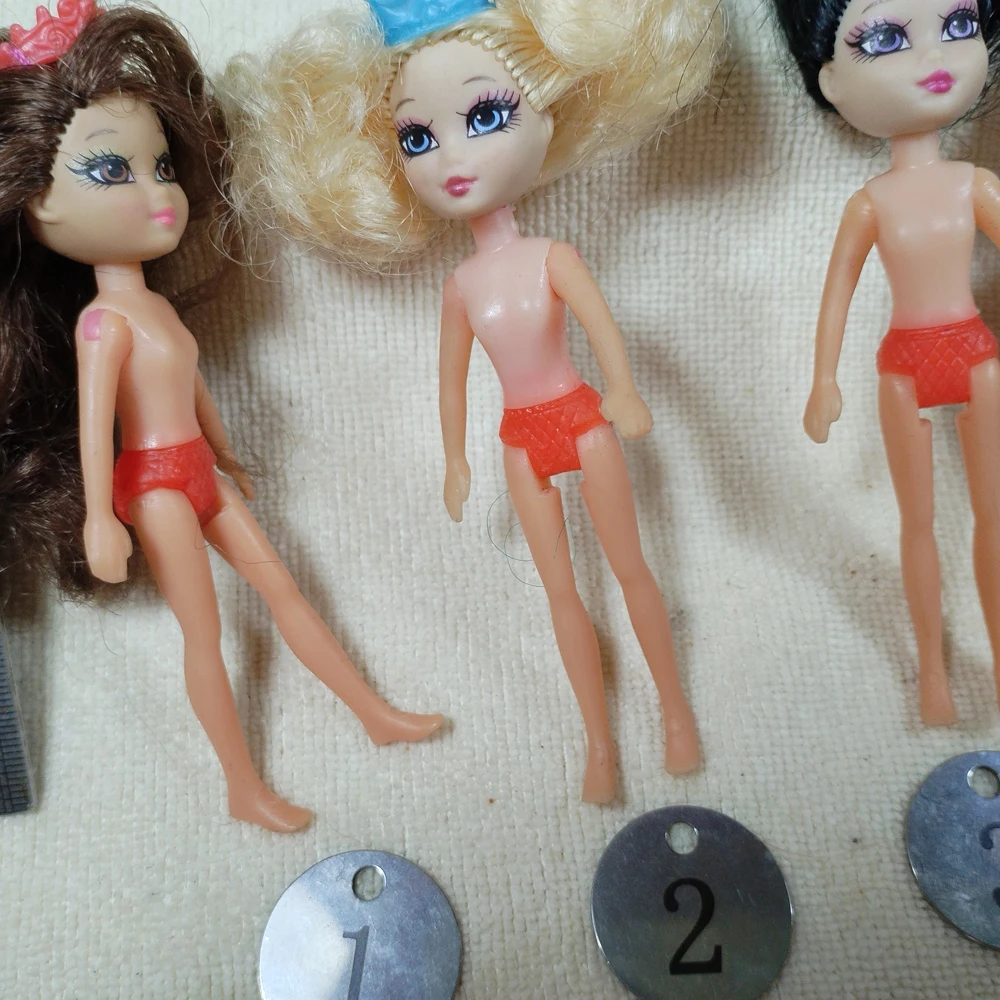 1pcs Original Foreign Trade Children Toys 9cm Mini BB Beauty Action Doll 1/12 OOAK NUDE Rarely Doll Mussed Hair Many Head 6