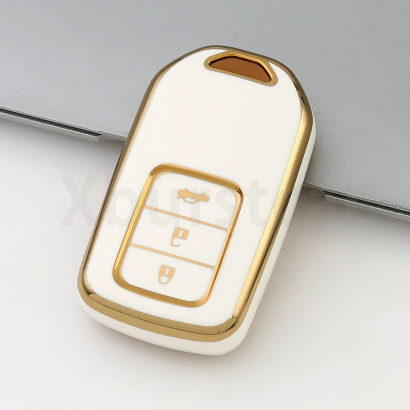 Ontto 3-Button Key Fob Cover Fit For Honda Smart Remote Key,Leather Key Protector Car Key Housing For Accord Civic CRV HRV Pilot Odyssey Passport Intelligent Key Blue - View #11