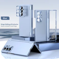 Premium Dubbel Magnetisch Scharnier Case met Gehard Glas Bescherming