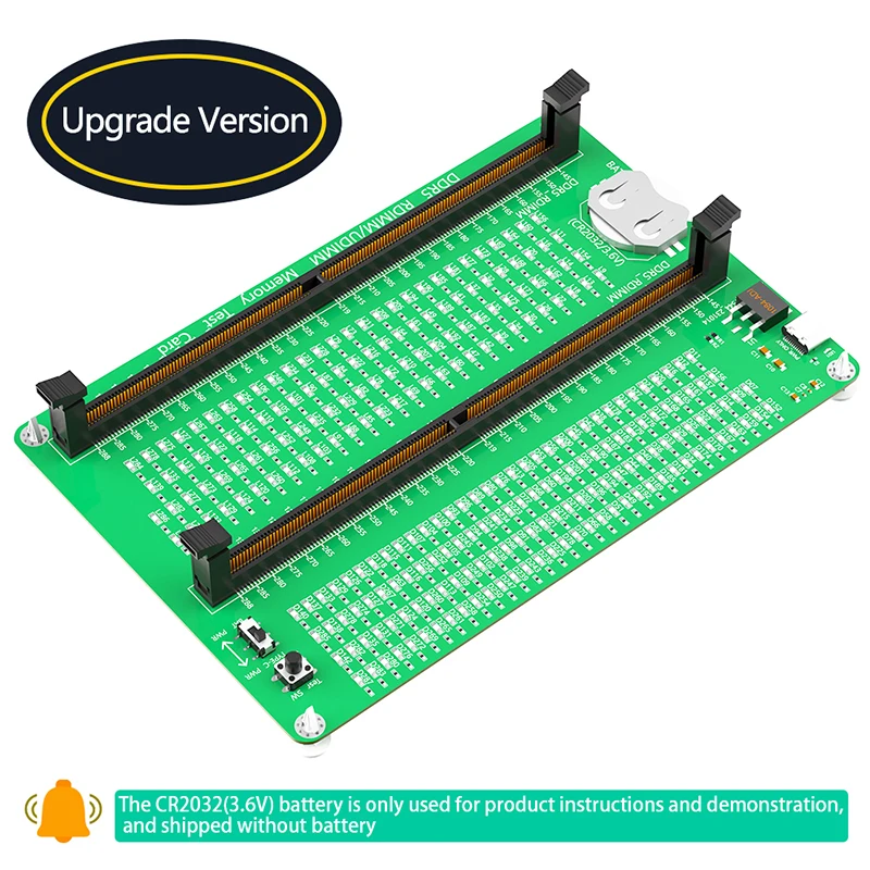 

Тестер памяти DDR5 RDIMM/UDIMM с двумя портами, устройство для проверки памяти для материнской платы, со стандартными индикаторами для настольного компьютера