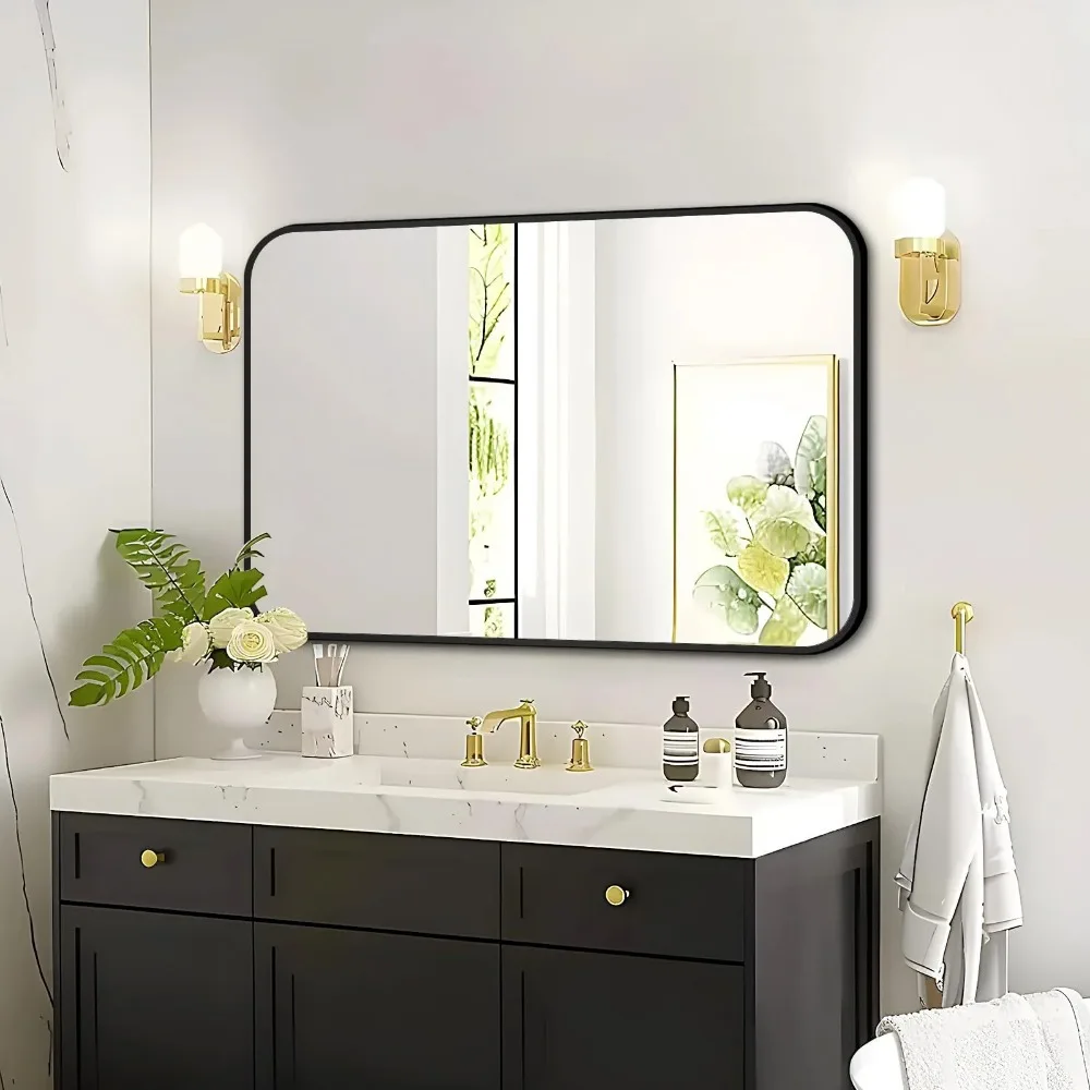 Matte Black 24×36 Wall Mirror 2
