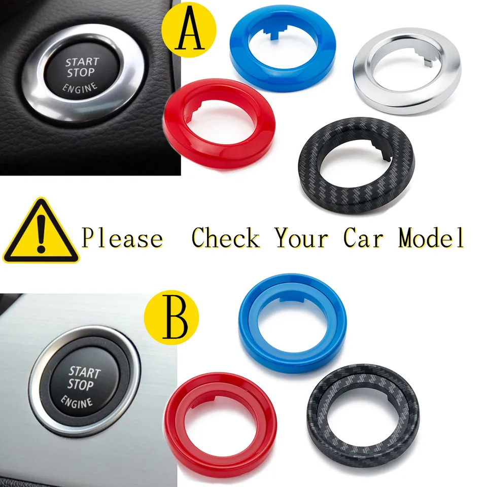 Silver Ignition Key Frame Cover Trim For BMW 1, 3, 5 Series, X1, M5, M6 – Aluminum Alloy, Easy Snap-On Upgrade
