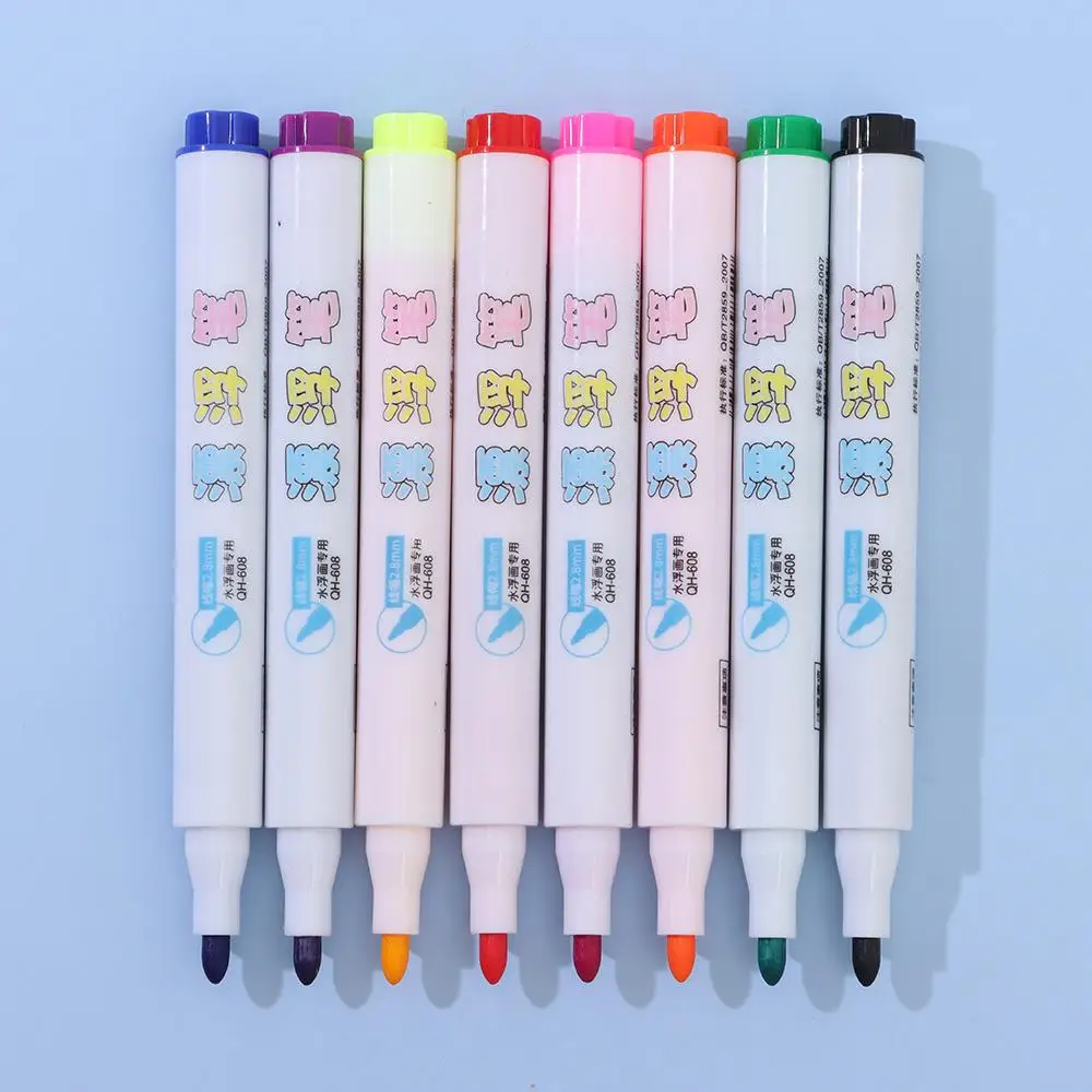 Magical Water Painting Pen Water Floating Doodle Pens Colorful Children Montessori Toys Drawing Markers Magic Whiteboard Marker