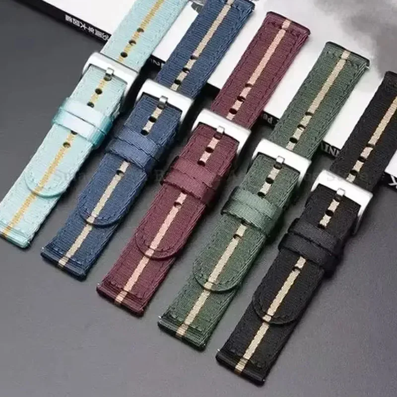 Premium Woven Nylon Watch Band with Quick Release and Stainless Steel Buckle