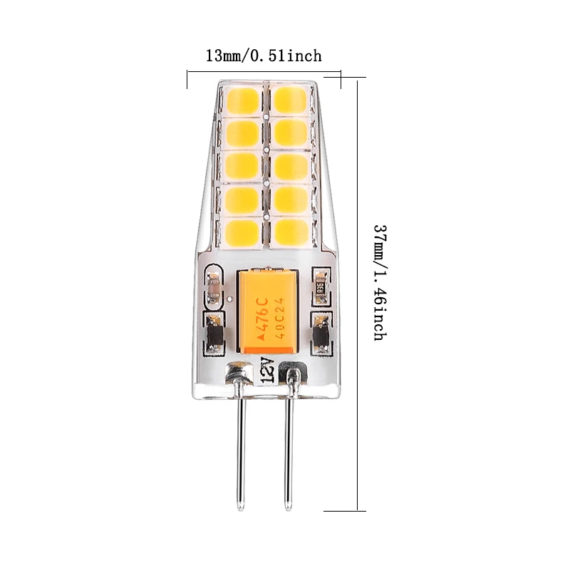6 Pack G4 LED Lamp growing lamp bulb AC DC 12V 3W 2835 SMD 20LED Corn Led Bulb 4000k 280lm Replace 30W Halogen Lamp Spotlight