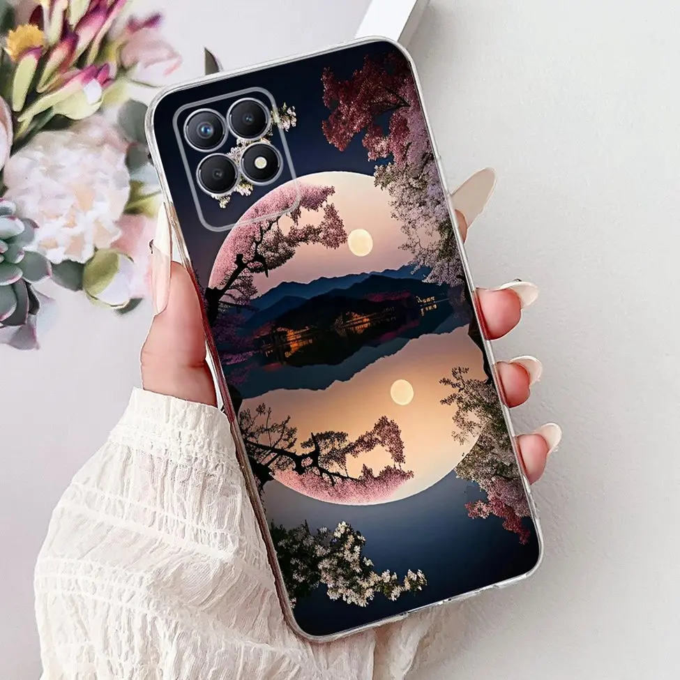 Luxury Butterfly and Love Flowers Clear Phone Case - Cool Painted Design