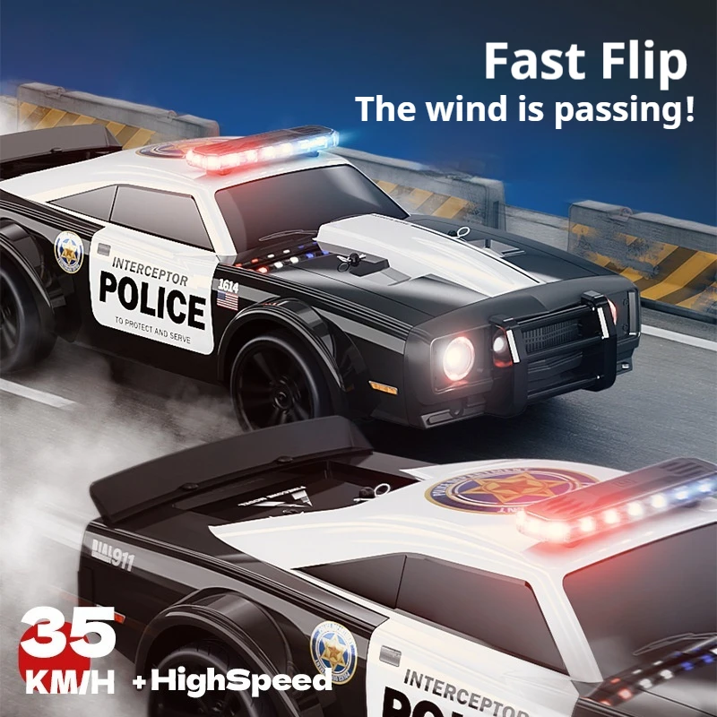SG1614 1:16 Rc Car Muscle Remote Control Cars RC Police Vehicle Model With Cool Light High Speed Racing Boys Toy Custom 4