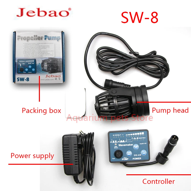 Фото Jebao/Jecod 110 ~ 240 В SW-2 SW-4 SW-8 MLW-5 MLW-10 MLW-20 MLW-30 ALW-5 ALW-10 ALW-20 коралловый цилиндрический насос морской аквариум №5