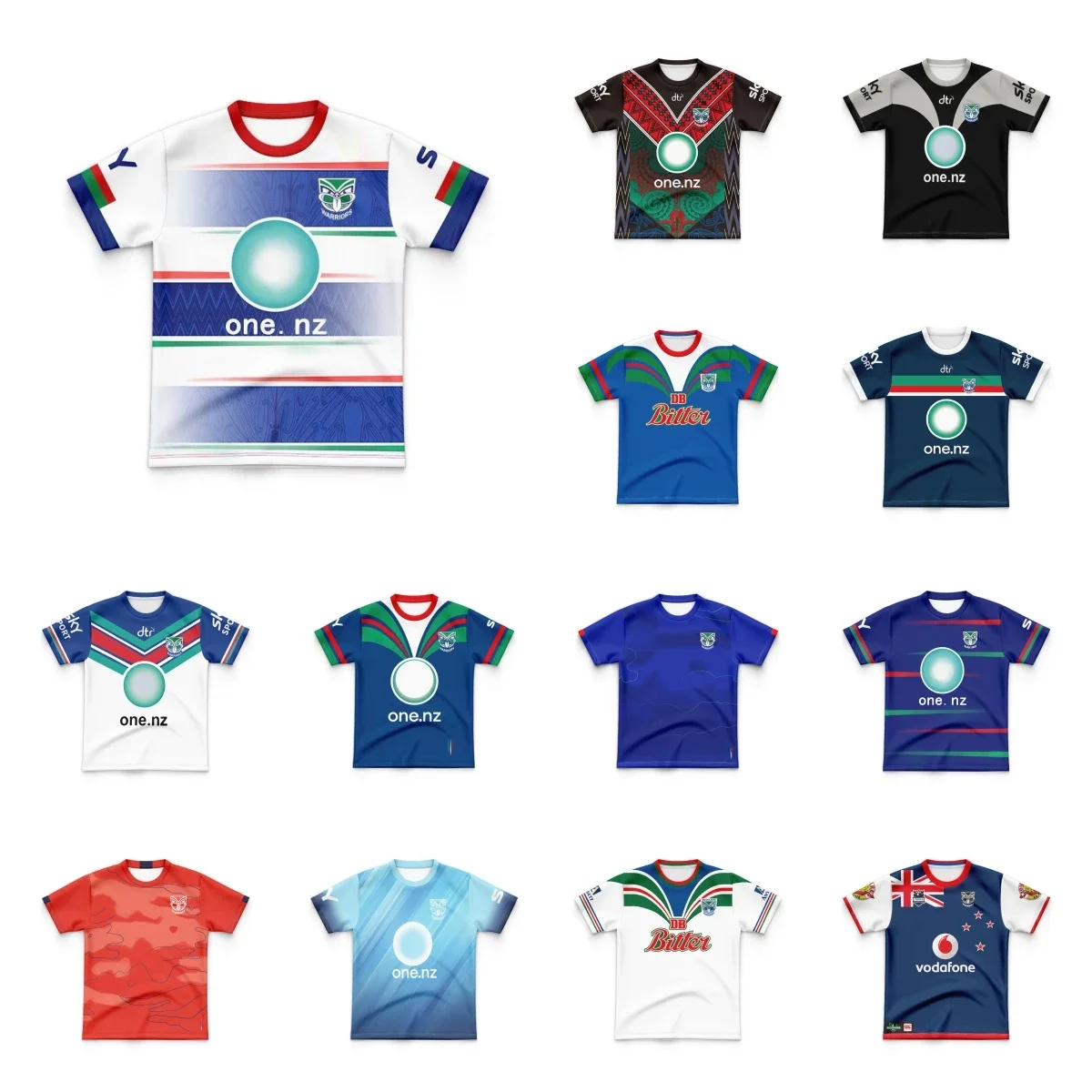 1995-2011 Kids Warriors Retro Home Rugby Heritage Jersey 2023 New Zealand Warriors Mens Commemorative Anzac Jersey