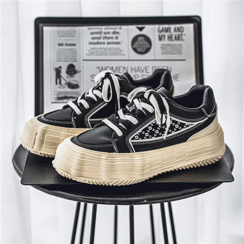 CYYTL Mens Shoes Platform Leather Sneakers Casual Summer Sports Skateboard Outdoor Tennis Hiking Running Luxury Designer Loafers 4