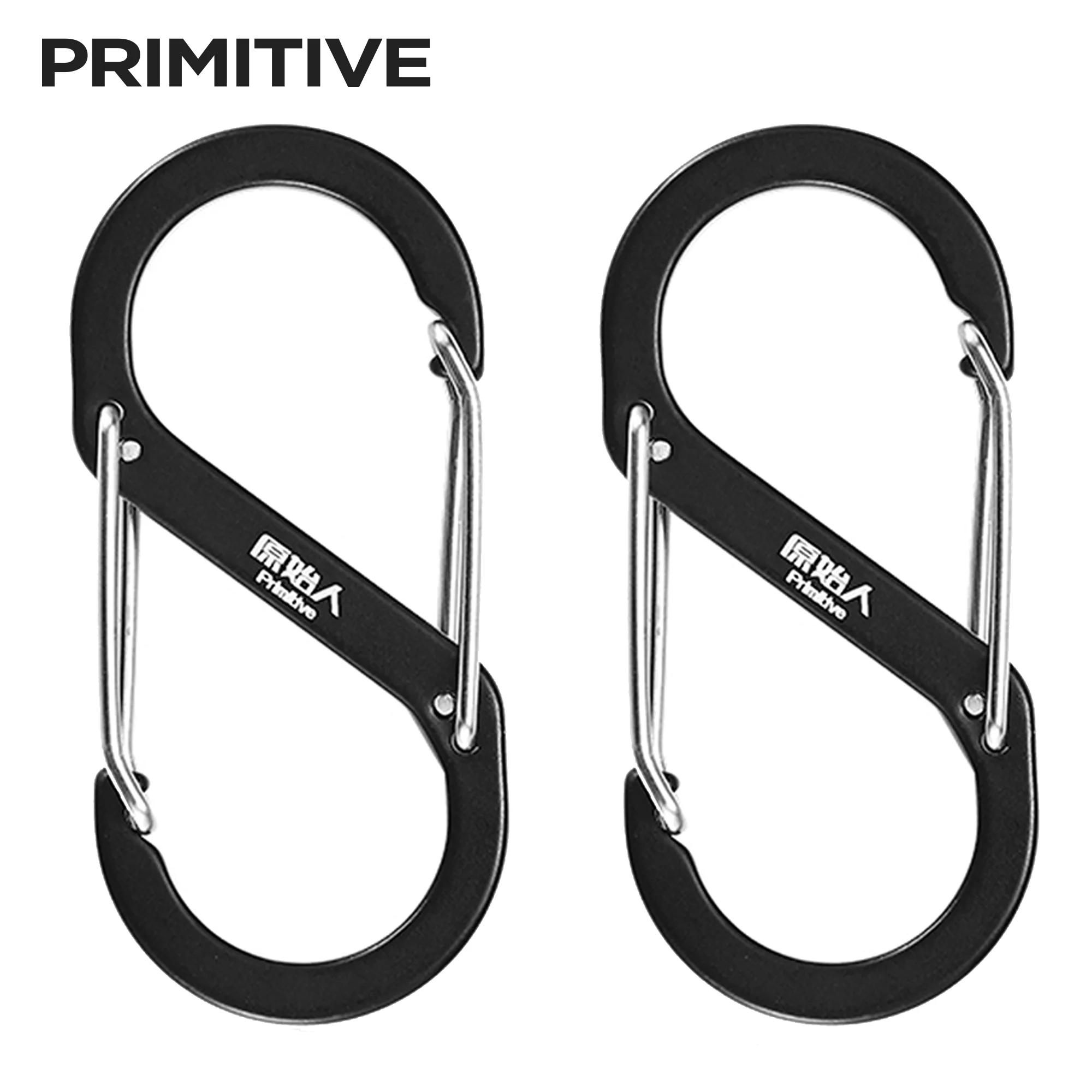 PRIMITIVE S-shaped Mountaineering Buckle Camping Aluminum Hanging Buckle Multifunctional Keychain Camping Backpack Buckle